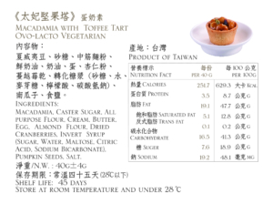 太妃堅果塔食品標